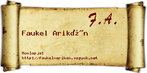Faukel Arikán névjegykártya